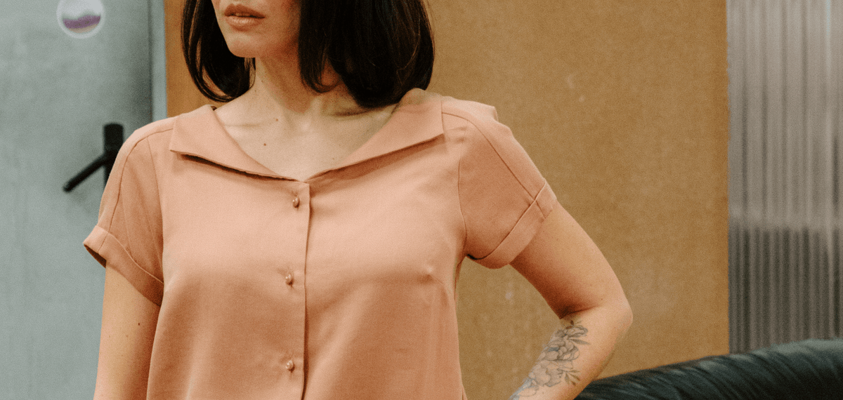 Coudre la chemise Almost : tuto vidéo pour réussir col plat, manches et finitions d’encolure - Maison Fauve