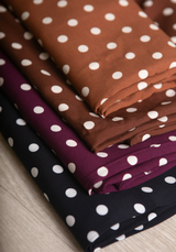 Tissu popeline de viscose imprimée Lunares - Plusieurs coloris