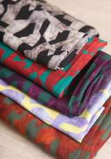 Tissu popeline de viscose imprimée Pietra - Plusieurs coloris