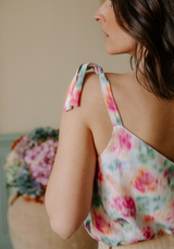 Tissu popeline de viscose imprimée Abstract Rose - Plusieurs coloris