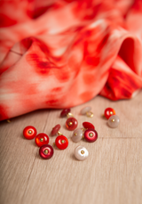 Tissu popeline de viscose imprimée Abstract Rose - Plusieurs coloris