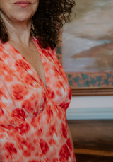 Tissu popeline de viscose imprimée Abstract Rose - Plusieurs coloris