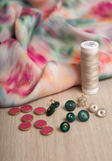 Tissu popeline de viscose imprimée Abstract Rose - Plusieurs coloris