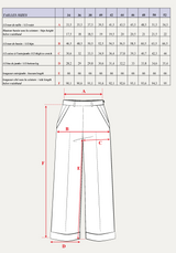 Reef pants sewing pattern - Paper pattern