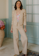 Parade Camel cotton jacquard fabric