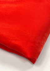 Coupon 200cm Tissu sergé lyocell lamé - Rouge Passion