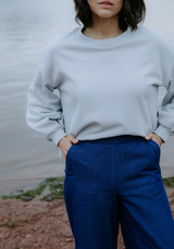 Tissu sweat French Terry - Coloris Encre ou Cumin