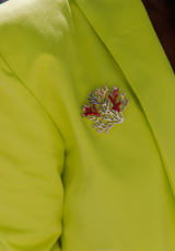 COUPON 125 CM - Tissu gabardine de coton - Sulfure