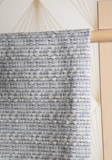 Tissu tweed léger - Ecru ou Bleu Gris