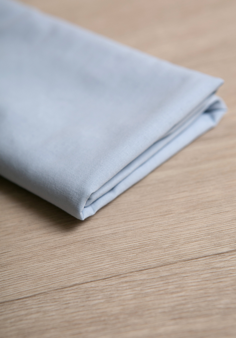 Tissu voile de coton Bleu Smoky - par 10 cm