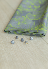 Tissu popeline de viscose imprimée Panache - Gris Sulfure ou Mauve