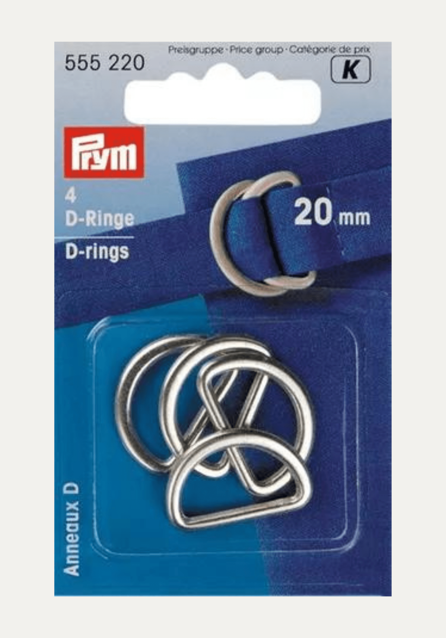 Boite 4 anneaux en D Argent 20 mm - Maison Fauve