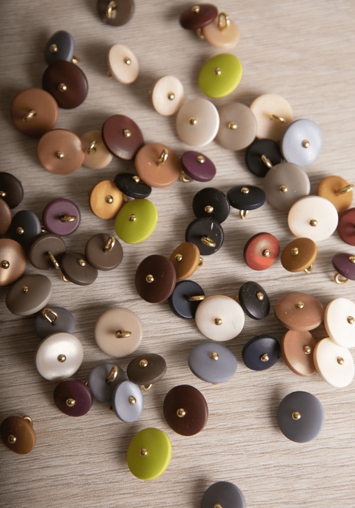 Bouton à queue en nacre Wink Mat - 12 ou 15 mm - Plusieurs coloris - Maison Fauve