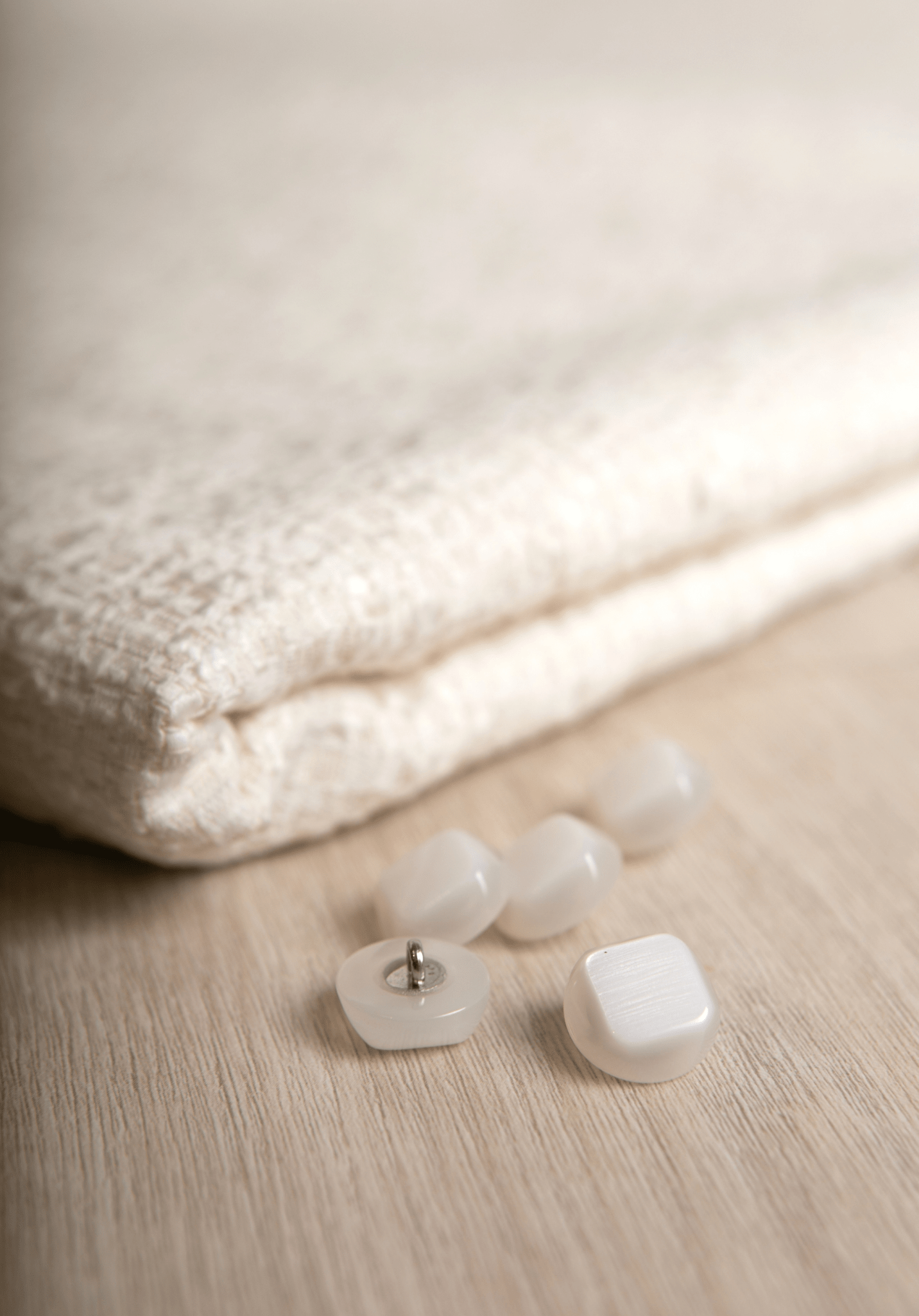 Bouton blanc cassé Candy - 12 ou 18 mm - Maison Fauve