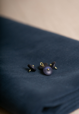 Navy Blue Matte Wink Shank Button - 12 & 15mm