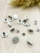 Bouton Jean Maison Fauve Argent - Maison Fauve