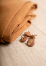 Bouton à queue en nacre Wink Mat - 12 ou 15 mm - Plusieurs coloris