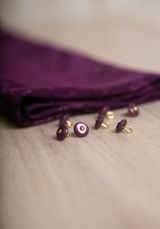 Bouton à queue Wink Prune 10 mm