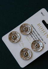 Boutons pression à coudre Bohin – 21 mm (Argent) – lot de 4