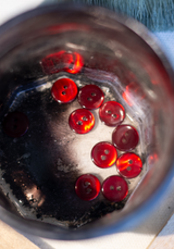 Bouton nacre Rouge Tango 11 mm