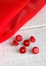 Bouton à queue Wink Rouge Passion Flamenco 10 mm