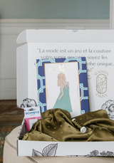 Valentine's Day babydoll sewing kit - Paola and Jacquard Lucente pattern