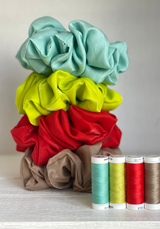 Coupon 200cm Tissu sergé lyocell lamé - Rouge Passion