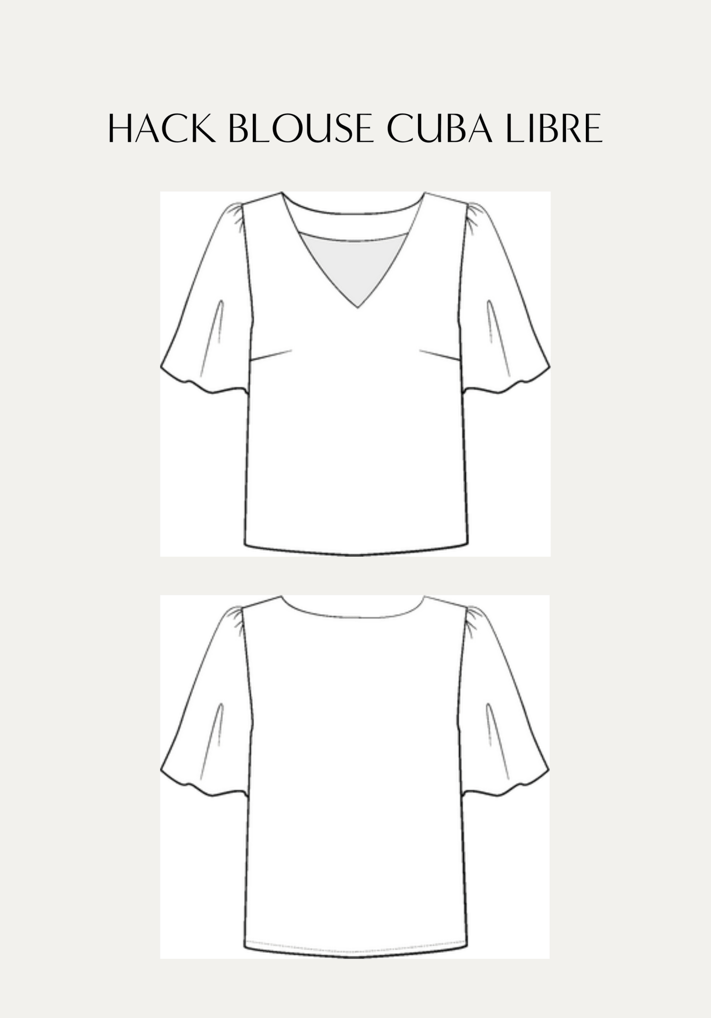 Complément patron couture gratuit robe Cuba Libre - version blouse (PDF à télécharger) - Maison Fauve