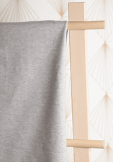 COUPON 130 cm - Tissu sweat léger Jersey gris - Felpa - Maison Fauve