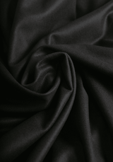 COUPON 170 cm - Lainage Flanelle manteau – 100% Laine - Noir - Maison Fauve
