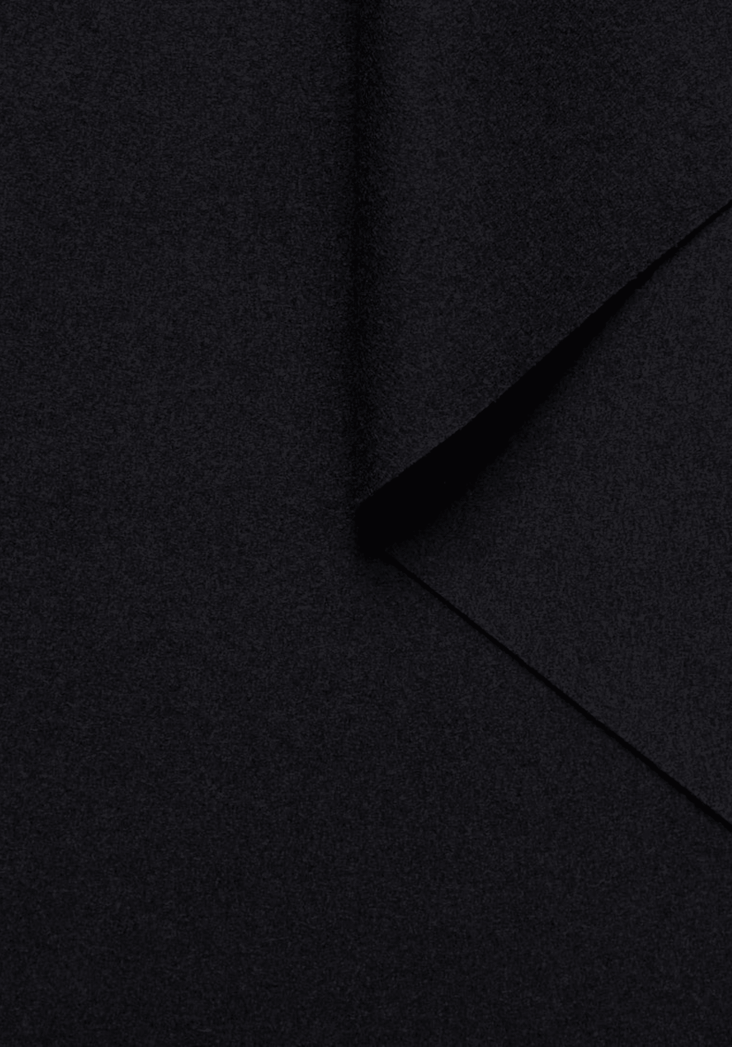COUPON 170 cm - Lainage Flanelle manteau – 100% Laine - Noir - Maison Fauve