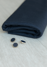 COUPON 210 cm - Tissu lainage manteaux Encre - Maison Fauve