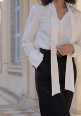 COUPON 250 cm - Tissu tencel uni blanc - Maison Fauve