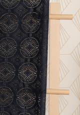 COUPON 30 cm - Tissu dentelle Botanica - Smoky Blue - Maison Fauve