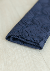 COUPON 30 cm - Tissu dentelle Botanica - Smoky Blue - Maison Fauve
