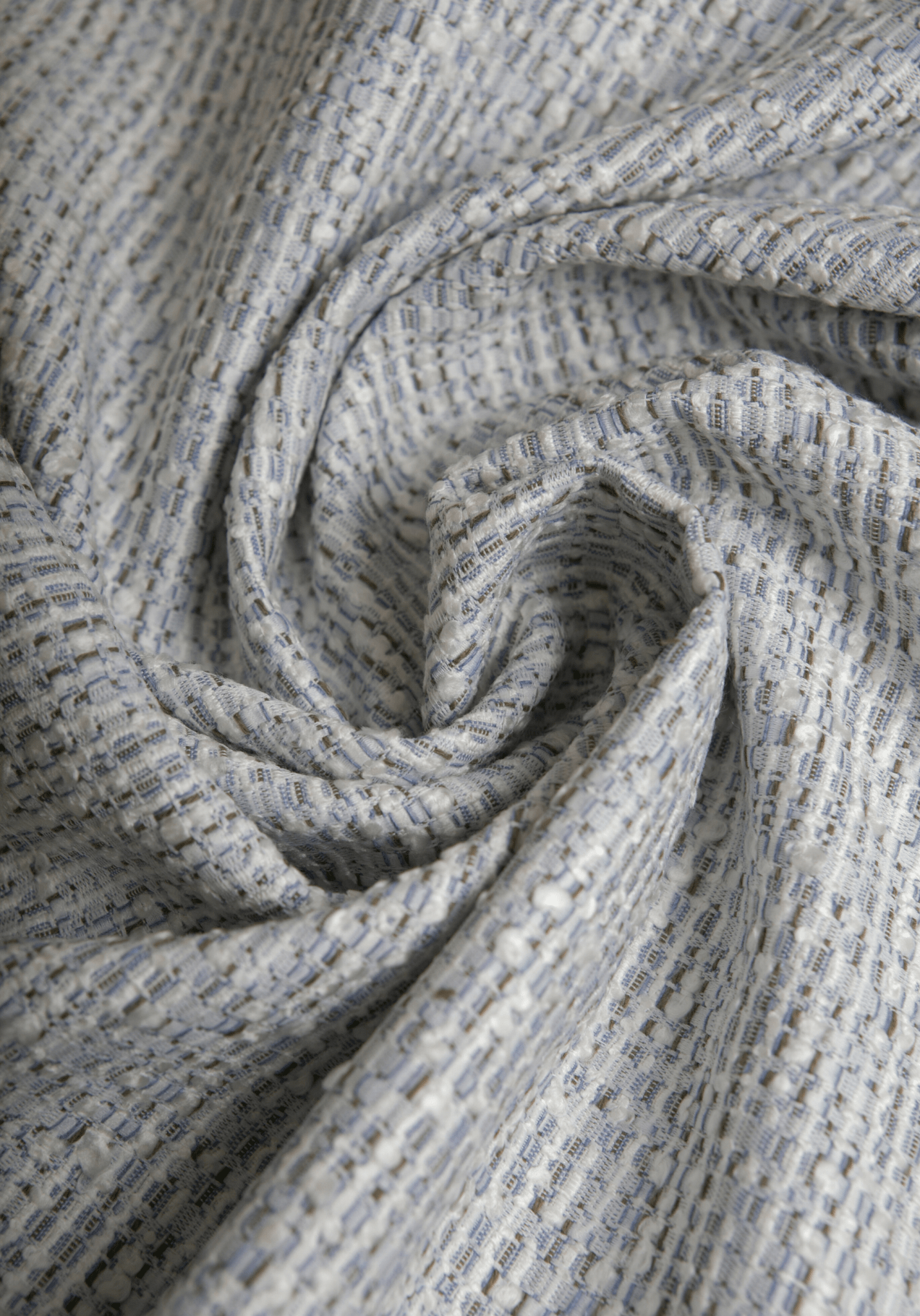 COUPONS - Tissu tweed léger - Bleu - Maison Fauve
