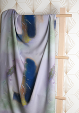 Graffiti printed viscose crepe fabric - 2 colors