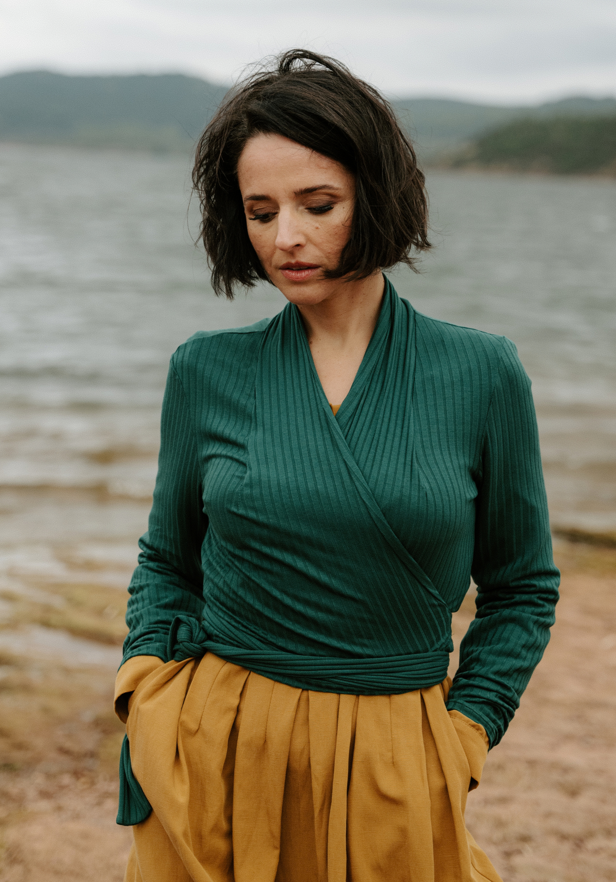 Cursive wrap dress sewing pattern - Envelope pattern