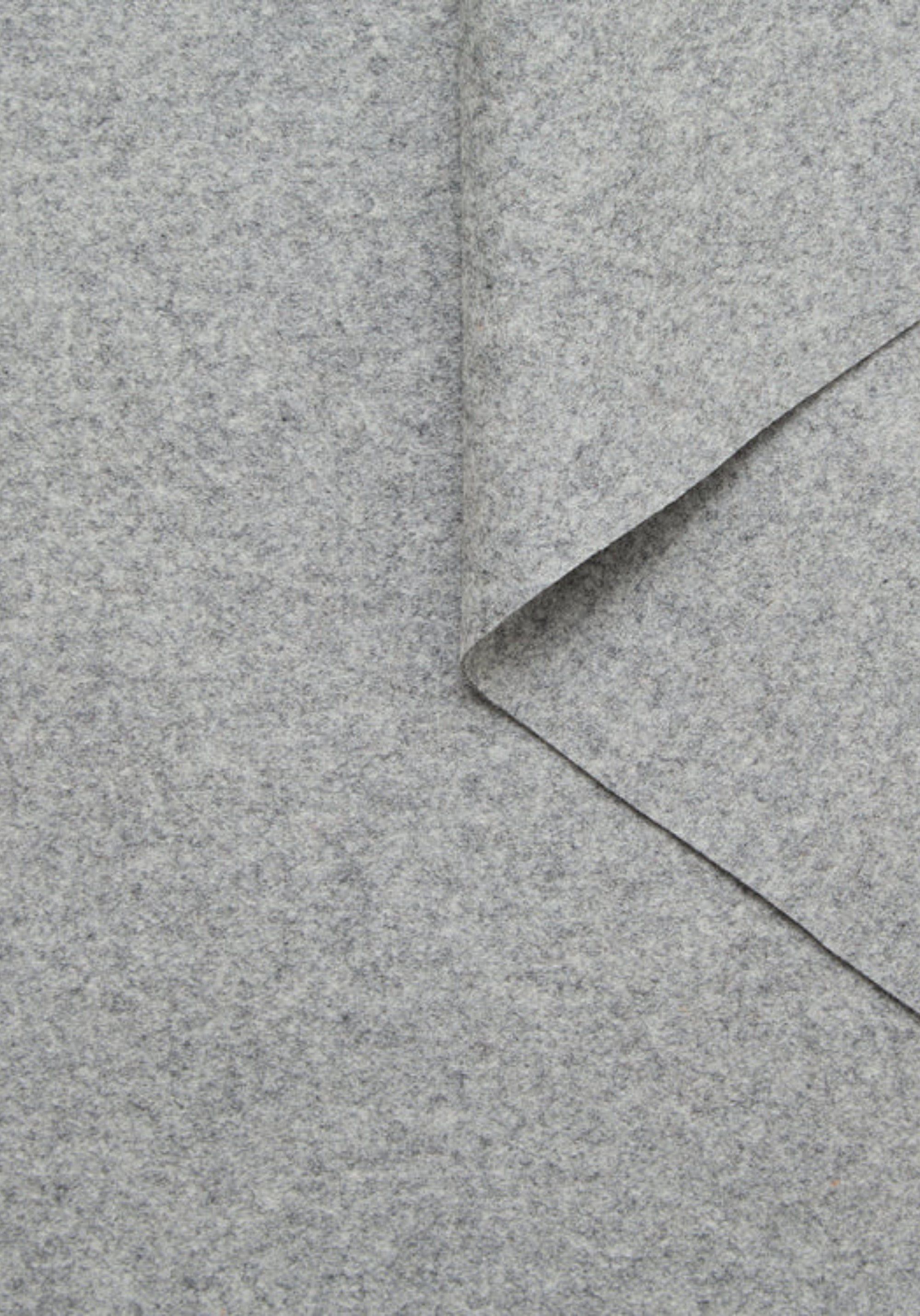 Drap de laine double face gris