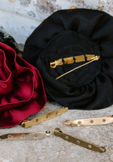 Épingles de sûreté métalliques pour broche – 40 mm - Doré, Argenté, Or Rose ou Bronze