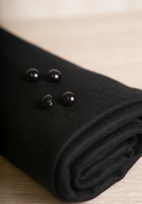 Lainage Flanelle manteau – 100% Laine - Noir