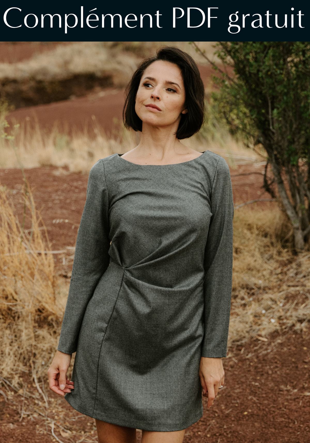 Twist dress sewing pattern add-on (PDF download)