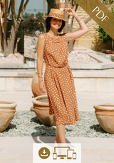 Patron couture robe Haut Vol / PDF (A4, A3, A0, US Letter) - Cadres, Calques par Taille, Vidéoprojection