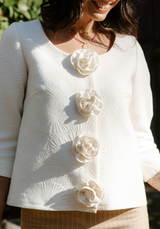 Tissu jacquard Mystic Rose