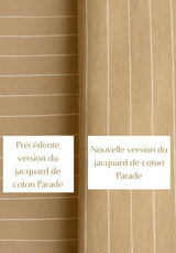 Tissu jacquard de coton Parade Camel