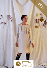 Patron couture robe, blouse Maïa / PDF (A4, A3, A0, US Letter) - Cadres, Calques par Taille, Vidéoprojection