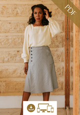 Patron couture jupe Kim / PDF (A4, A3, A0, US Letter) - Cadres, Calques par Taille, Vidéoprojection