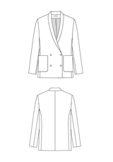 Patron couture blazer Mimosa / PDF (A4, A3, A0, US Letter) - Cadres, Calques par Taille, Vidéoprojection - Maison Fauve