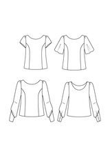Patron couture blouse Cicadella / PDF (A4, A3, A0, US Letter) - Cadres, Calques par Taille, Vidéoprojection - Maison Fauve