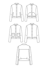 Patron couture blouson Dandelion / PDF (A4, A3, A0, US Letter) - Cadres, Calques par Taille, Vidéoprojection - Maison Fauve